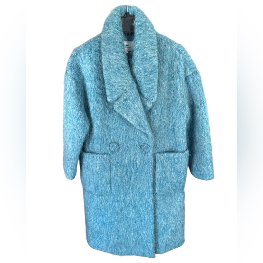J.Ing Blue Teddy Cocoon Coat